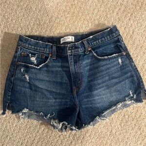 Abercrombie & Fitch Blue Jean Shorts Distressed Cut-Off